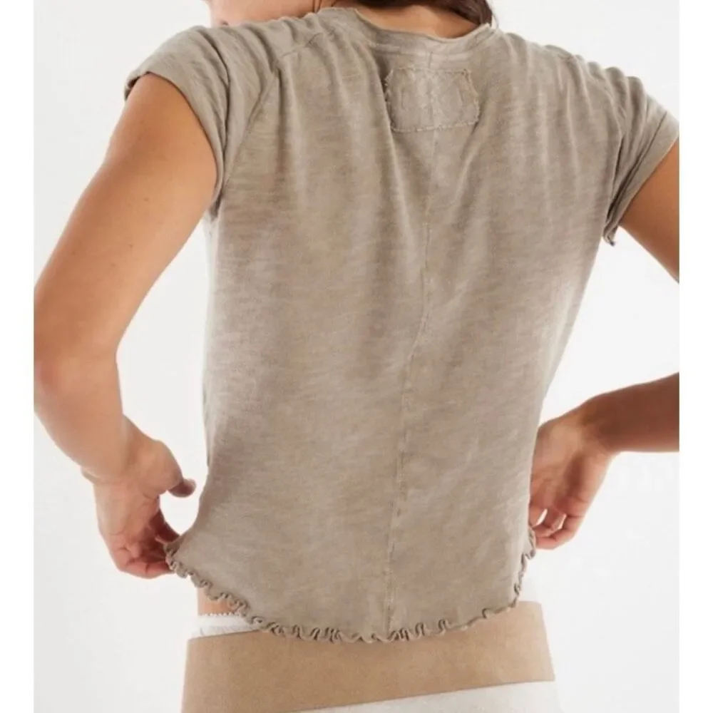 Free People X We The Free Be My Baby Tee shirt in tropical nut womens M NEW